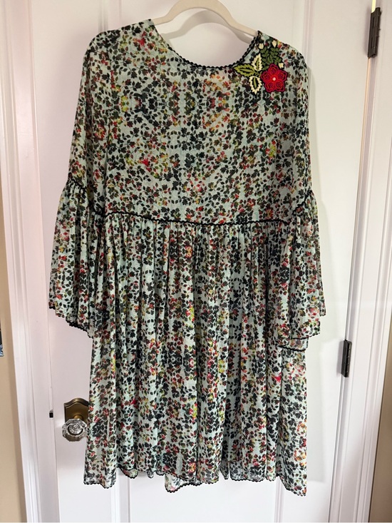 Anthropologie Dresses & Skirts - Anthropologie Bhanuni by JVOYI Floral Green & Multi-Color Girls' Boho Dress 14